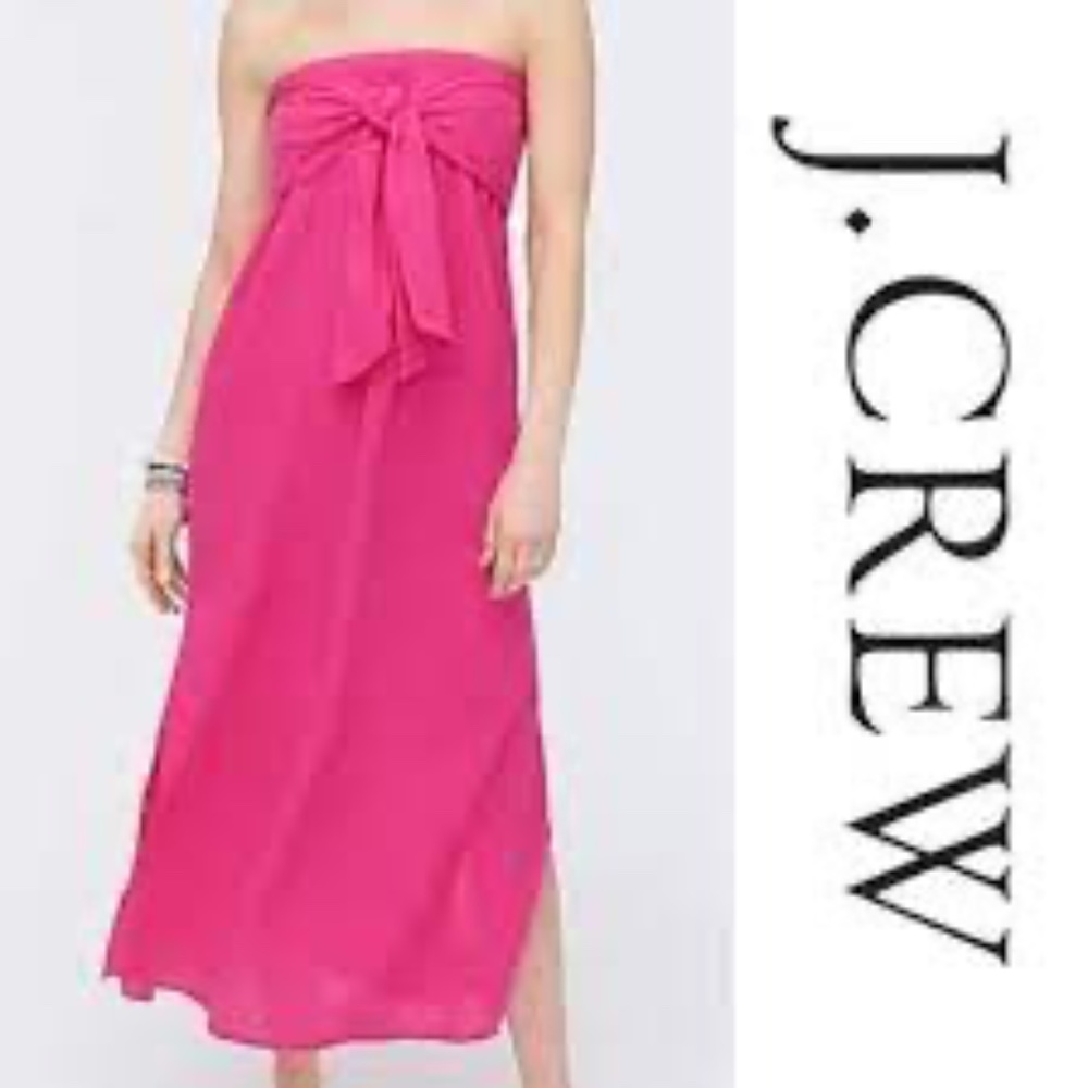 J. Crew Strapless Bow-Front Cover-up Dress
